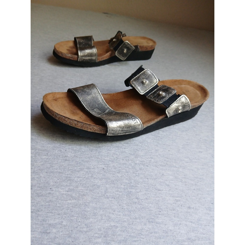 Naot Sandals 42 / US 11 Ashley Rhinestone Cork Cushioned Comfort Leather Casual
